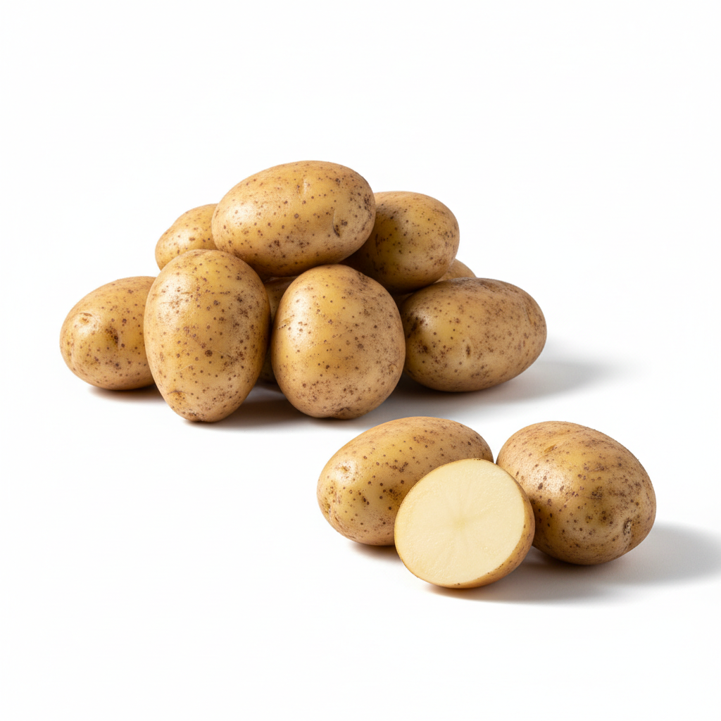 Fresh russet potatoes