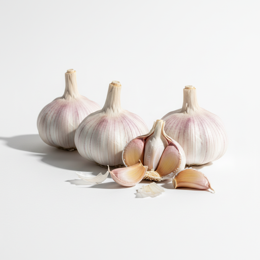 Fresh garlic bulbs