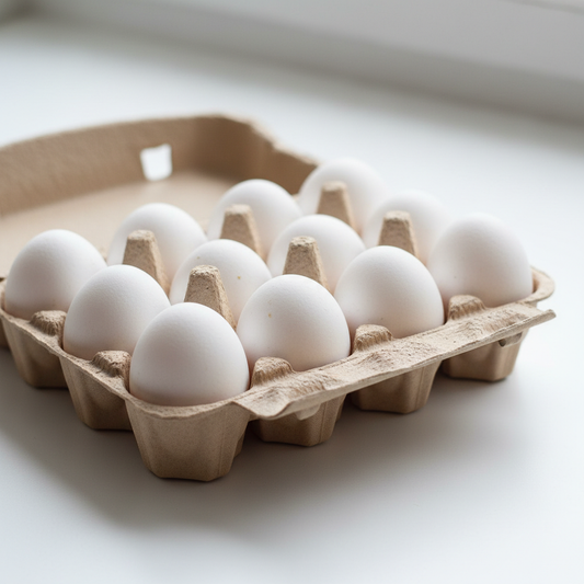 Fresh white eggs 12 count carton